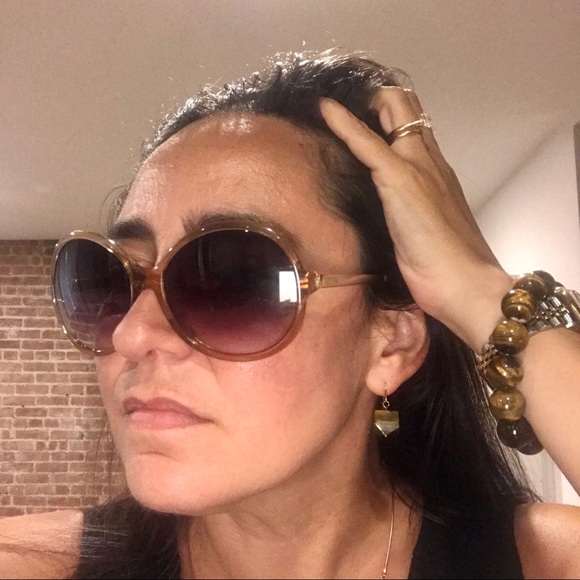 Donna DiStephano Jewelry - Designer tiger eyes 14K gold plated earrings.